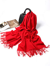 [Rouge] SilkSilky-FR Laine Écharpes 005