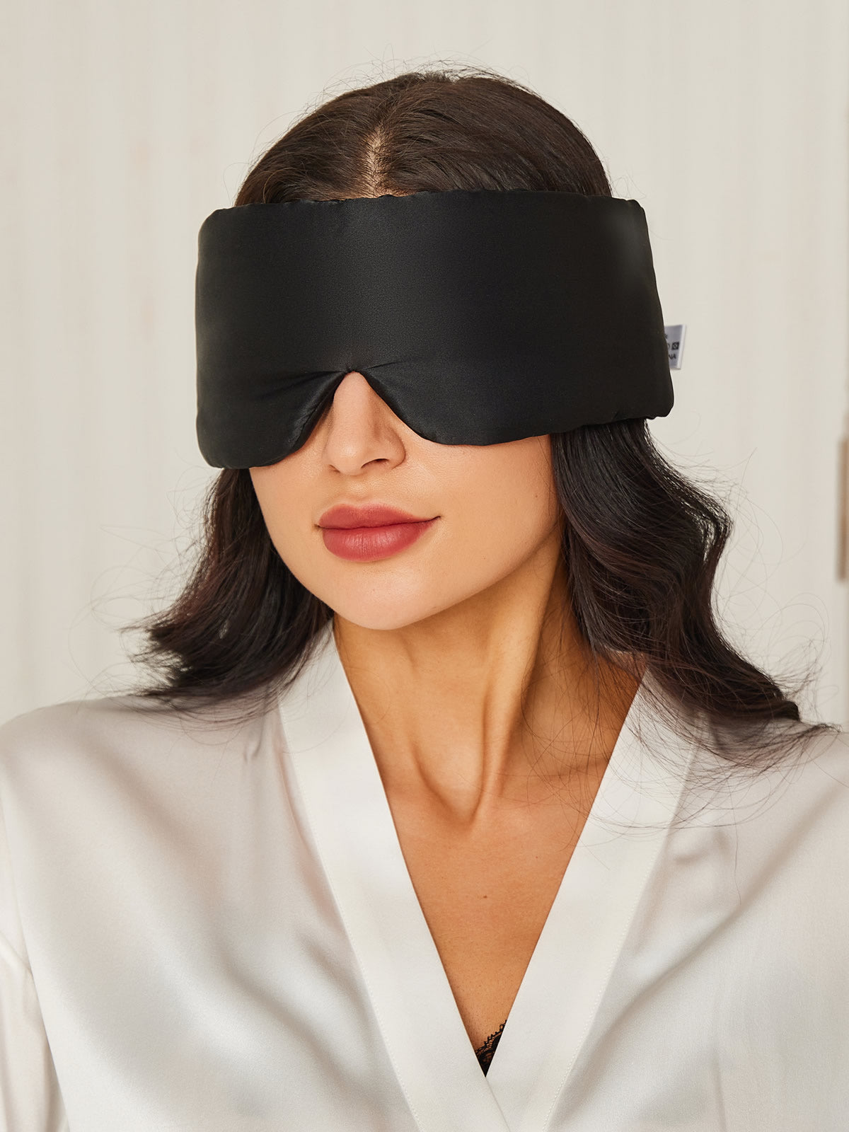 [Noir] SilkSilky-FR 19Momme Pure Silk Eye Mask 001