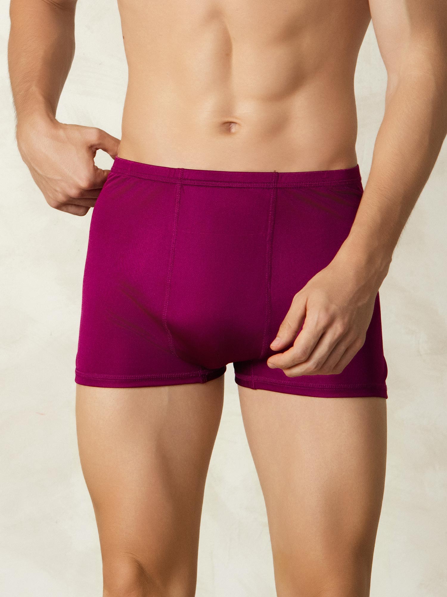 [Rouge Vineux] SilkSilky-FR Soie Tricotée Mens Underwear 003