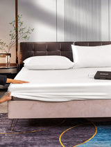 [Blanc] SilkSilky-FR 22Momme Pure Soie Bedding Set 006,