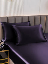 [Violet Foncé] SilkSilky-FR 30Momme Taies d'Oreiller 003