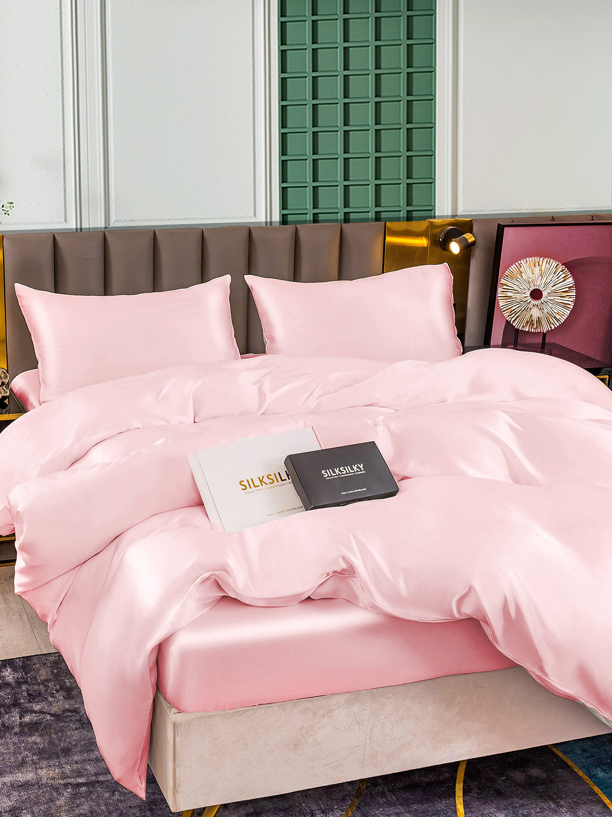 [Rose] SilkSilky-FR 25Momme Pure Soie Bedding Set 002