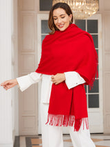 [Rouge] SilkSilky-FR Laine Écharpes 002
