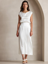 [Blanc] SilkSilky-FR 19Momme Jupes 005