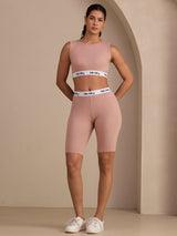 [Rose] SilkSilky-FR Sleeveless Crew Neck Women's Outfit Sets 006