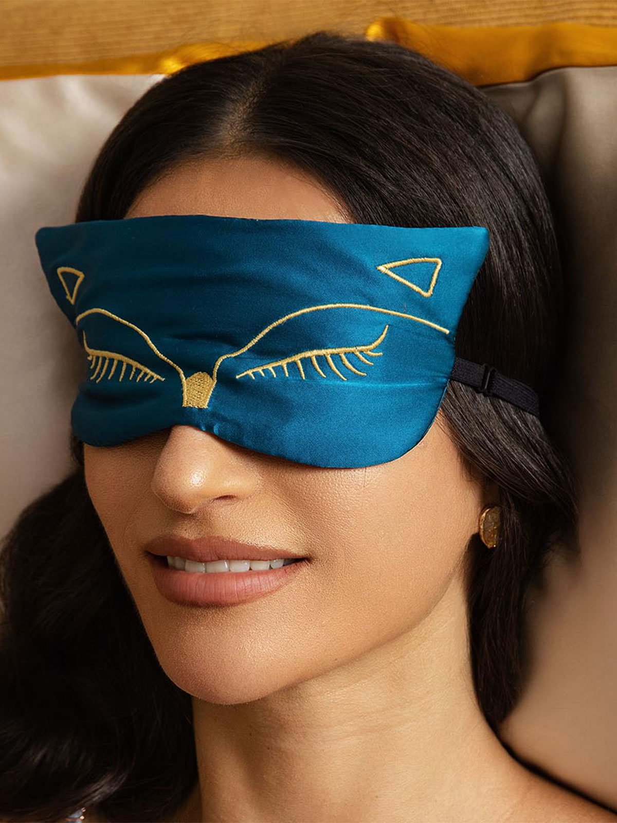 [Bleu Royal] SilkSilky-FR Soie Eye Mask 003