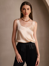 [Champagne] SilkSilky-FR Sleeveless Top À Fines Brides 001