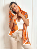 SilkSilky FR Pure Soie Scarf Orange 005