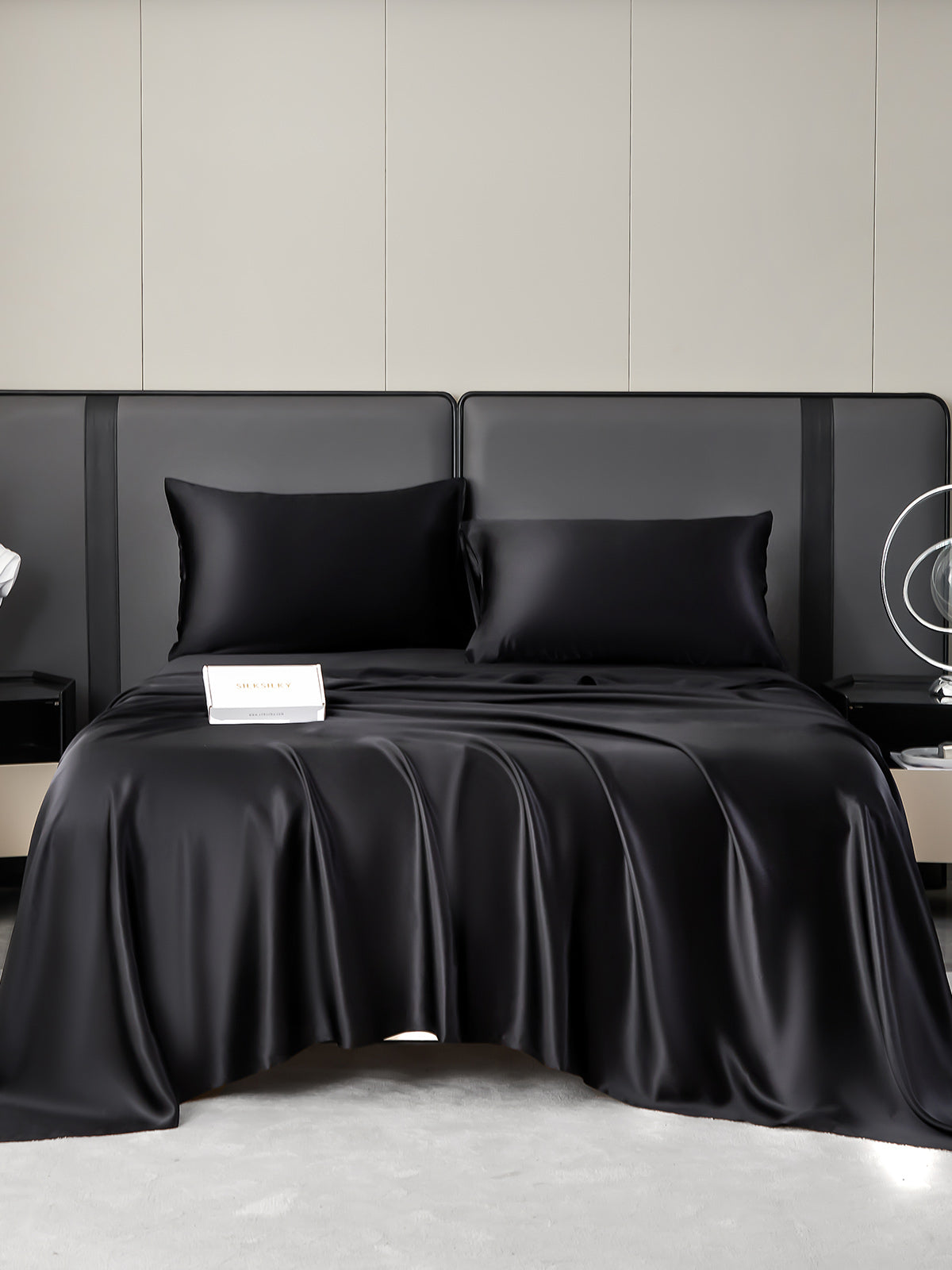 [Noir] SilkSilky-FR 19Momme Pure Silk Bedding Set 007