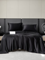 [Noir] SilkSilky-FR 19Momme Parure de Lit Soie 007