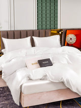 [Blanc] SilkSilky-FR 25Momme Parure de Lit Soie 003