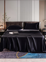 [Noir] SilkSilky-FR 22Momme Parure de Lit Soie 001