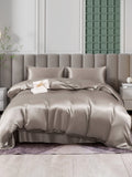 SilkSilky FR 25Momme Pure Soie Bedding Set Gris 001