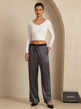 [Gris Foncé] SilkSilky-FR Womens Pants 007
