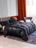 SilkSilky FR 22Momme Pure Soie Bedding Set Noir 004