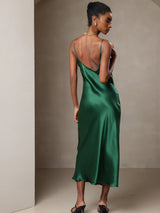 [Vert] SilkSilky-FR Sleeveless V Neck Robes 002