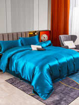 [Bleu Royal] SilkSilky-FR 22Momme Parure de Lit Soie 004