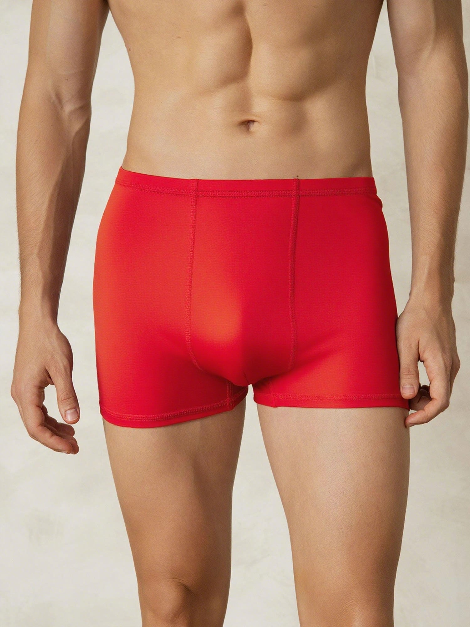 [Rouge] SilkSilky-FR Soie Tricotée Mens Underwear 001