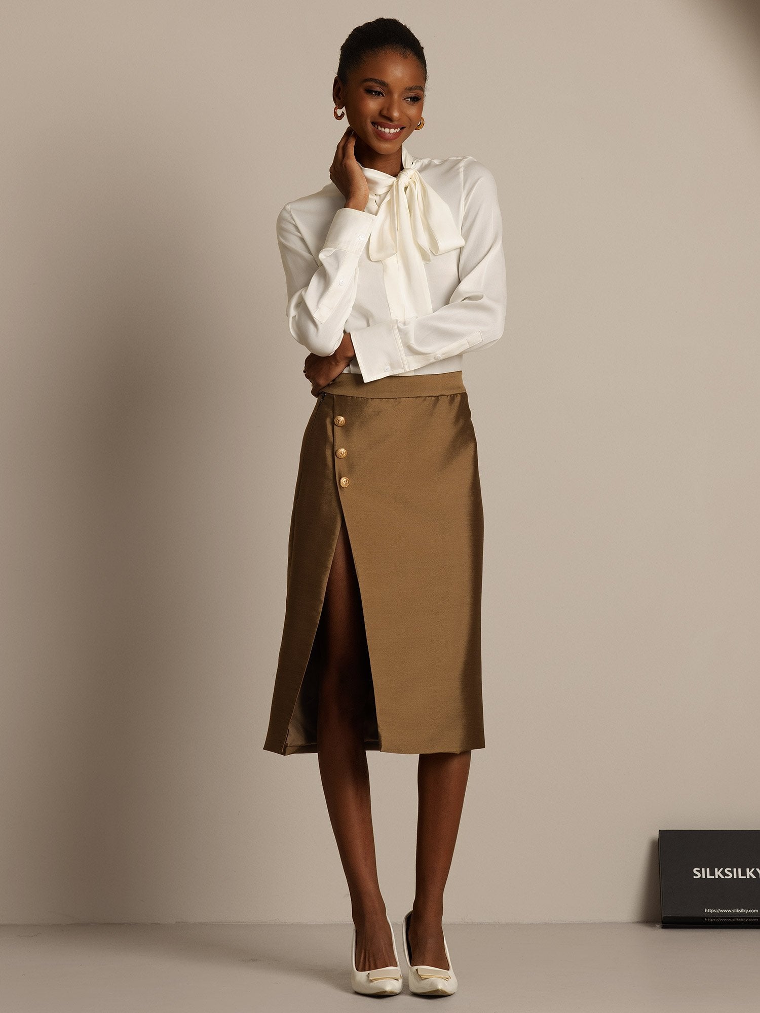 [Bronze] SilkSilky-FR 32Momme Soie Skirt 007,