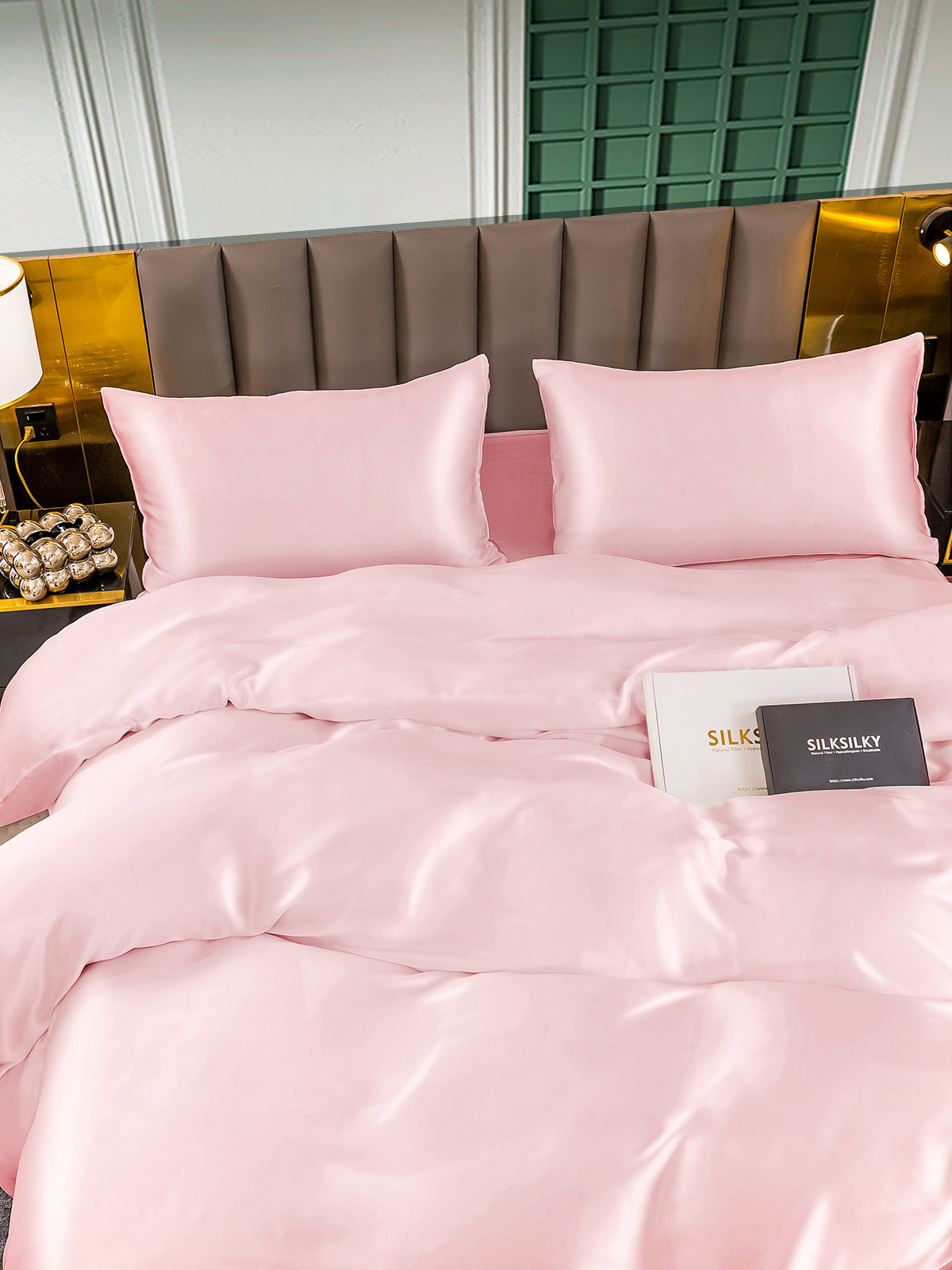 [Rose] SilkSilky-FR 25Momme Pure Soie Bedding Set 004