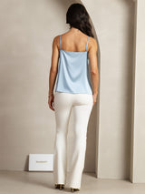 [Bleu Grisâtre] SilkSilky-FR Spaghetti Strap Top À Fines Brides 002