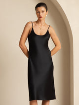[Noir] SilkSilky-FR Sleeveless Col en U Robes 003