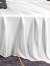 [Blanc] SilkSilky-FR Parure de Lit Soie 005