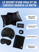 [Noir] SilkSilky-FR 19Momme Pillowcase Set 002