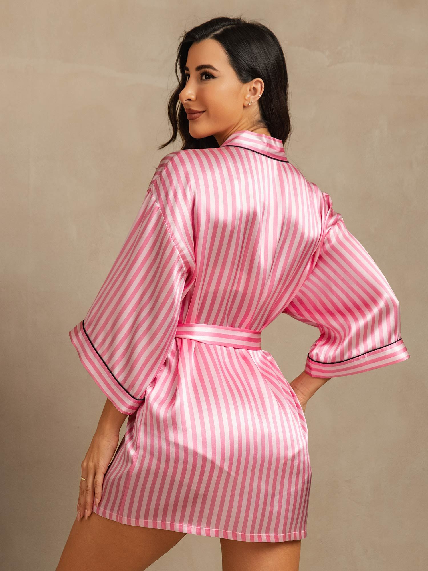 [Rose] SilkSilky-FR Soie Womens Robe 002