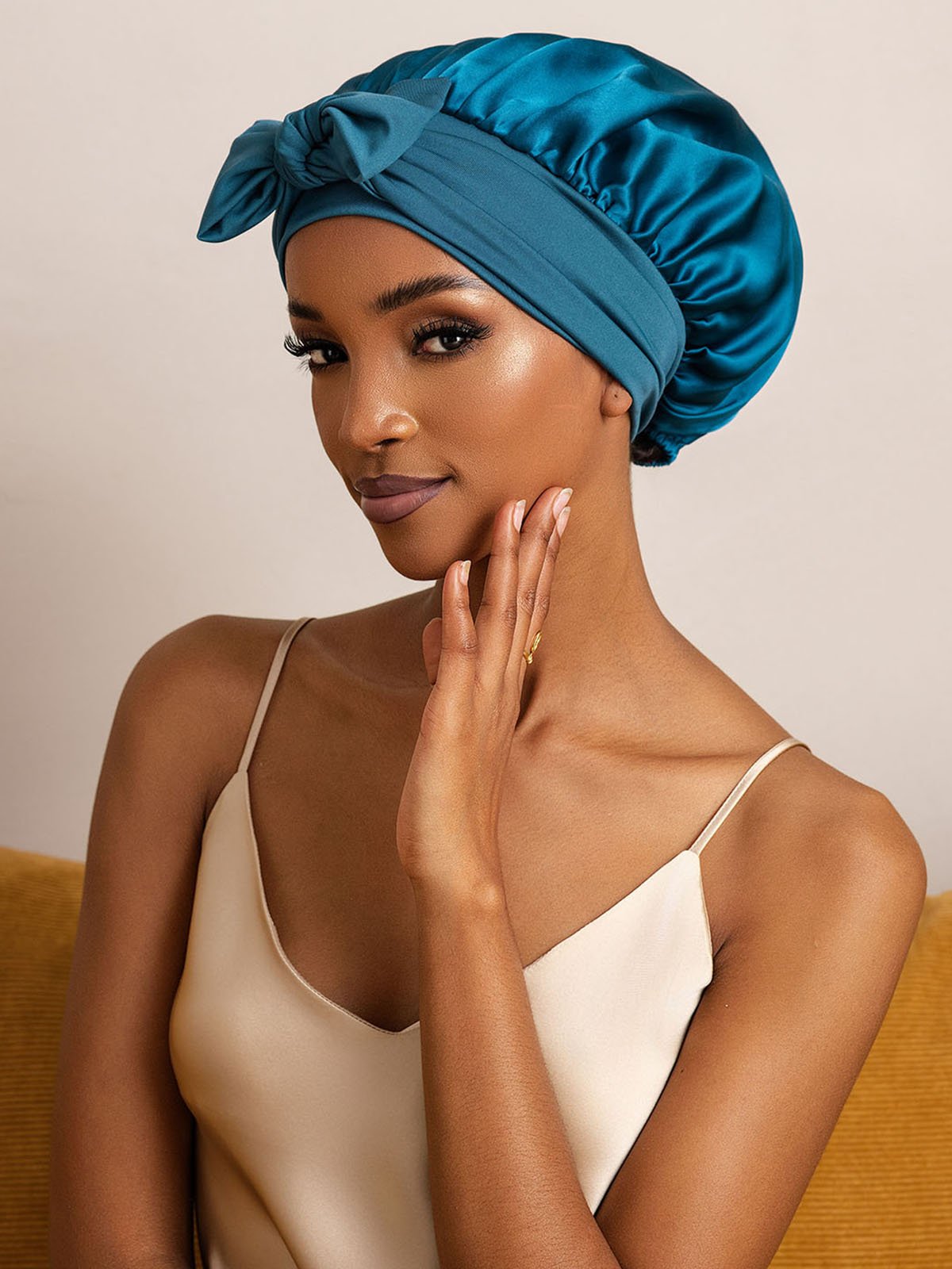 SilkSilky-FR Soie Sleep Cap BleuRoyal 004
