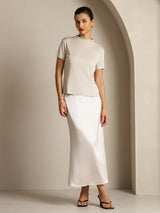 [Gris] SilkSilky-FR Short Sleeve Femme T-Shirt 009