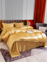 [Champagne] SilkSilky-FR 22Momme Parure de Lit Soie 004