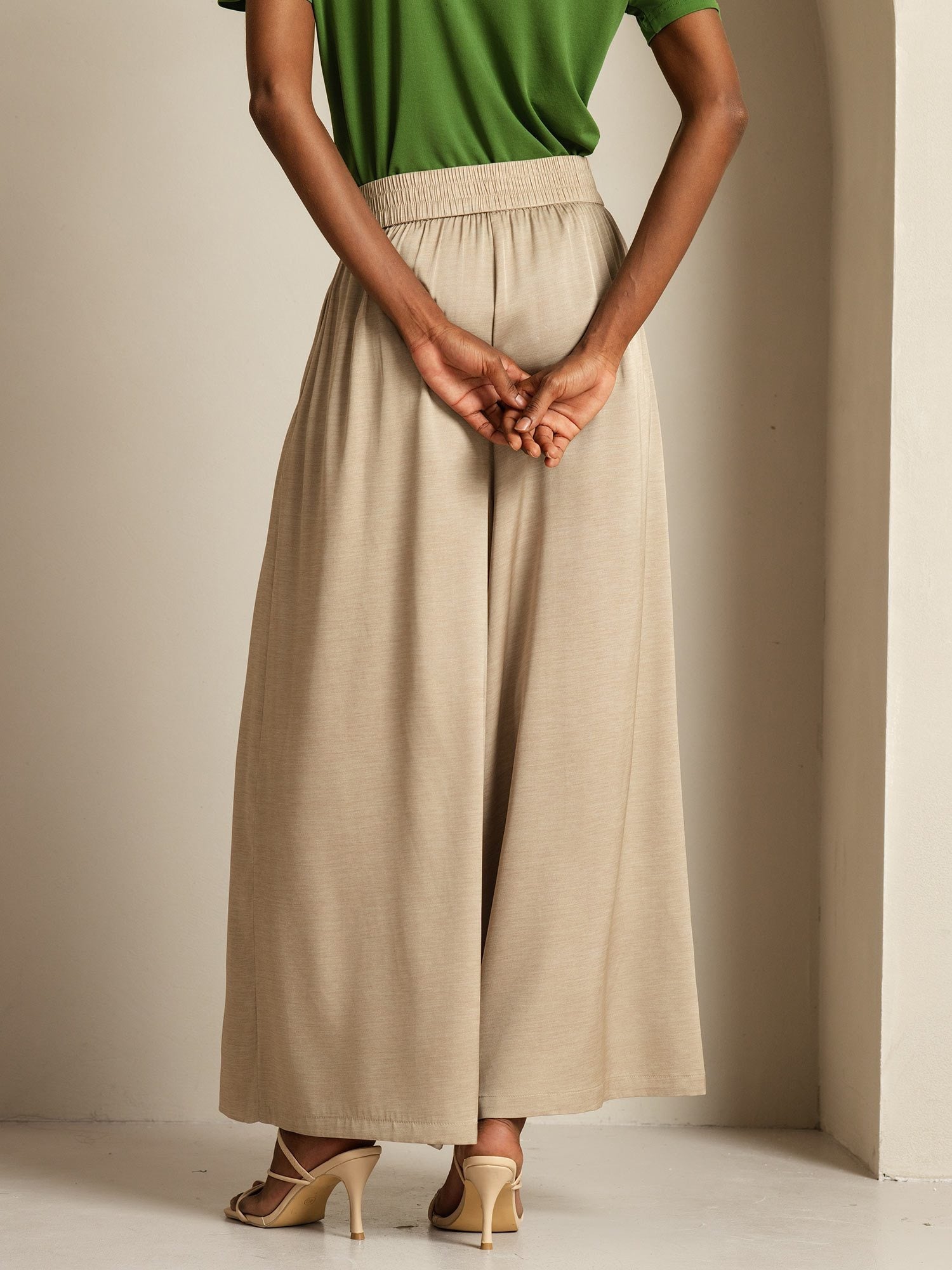 [Tan] SilkSilky-FR 19Momme Soie Womens Pants 002