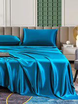 [Bleu Royal] SilkSilky-FR 25Momme Parure de Lit Soie 004