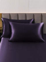 [Violet Foncé] SilkSilky-FR 30Momme Taies d'Oreiller 001
