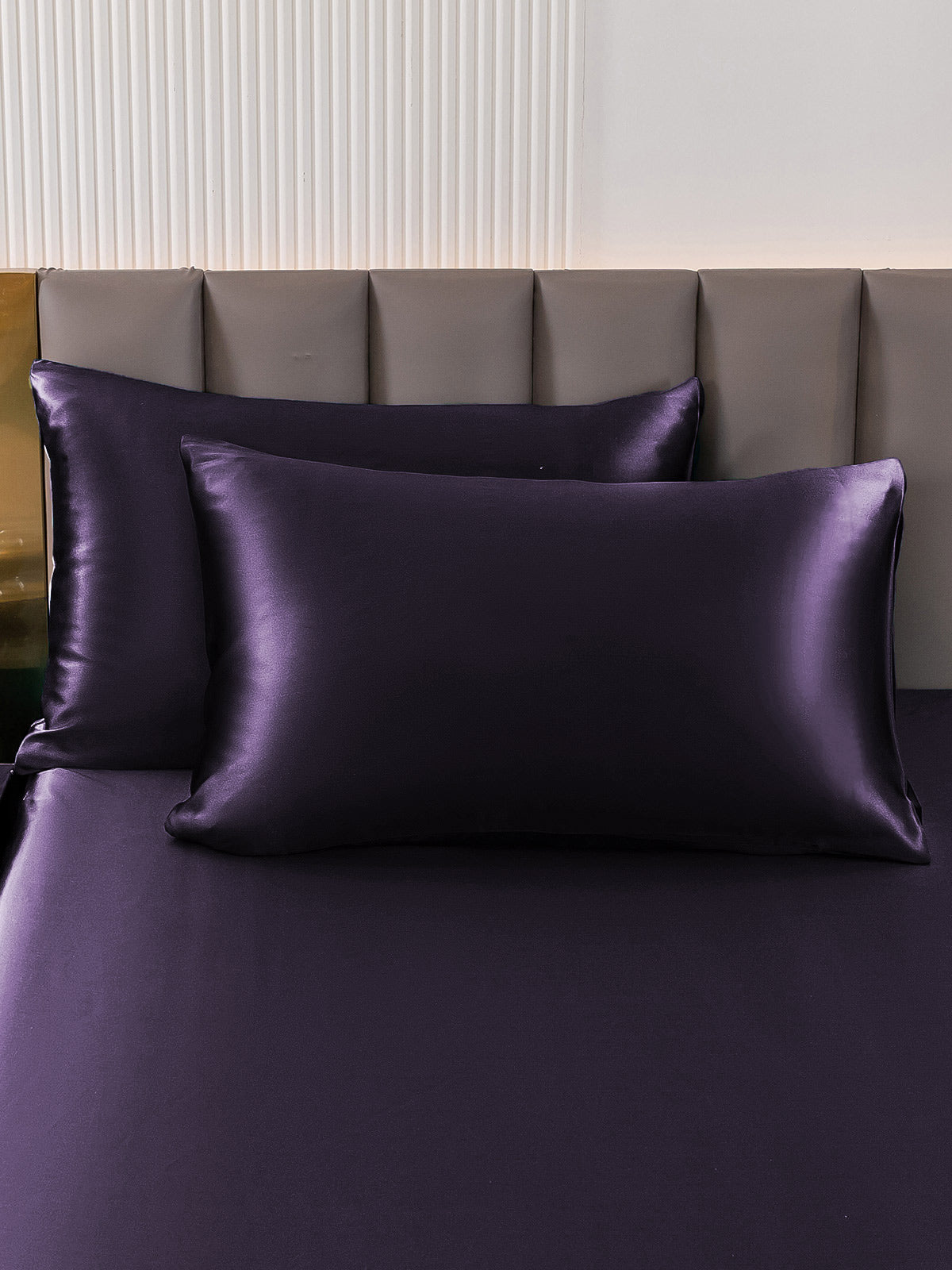 SilkSilky-FR 30Momme Pure Soie Pillowcase VioletFoncé 001