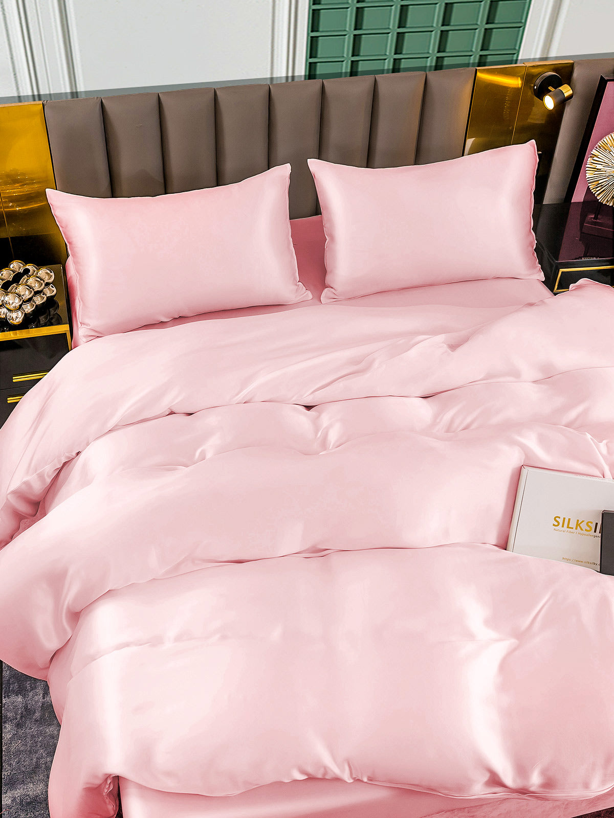 [Rose] SilkSilky-FR 25Momme Pure Soie Bedding Set 006