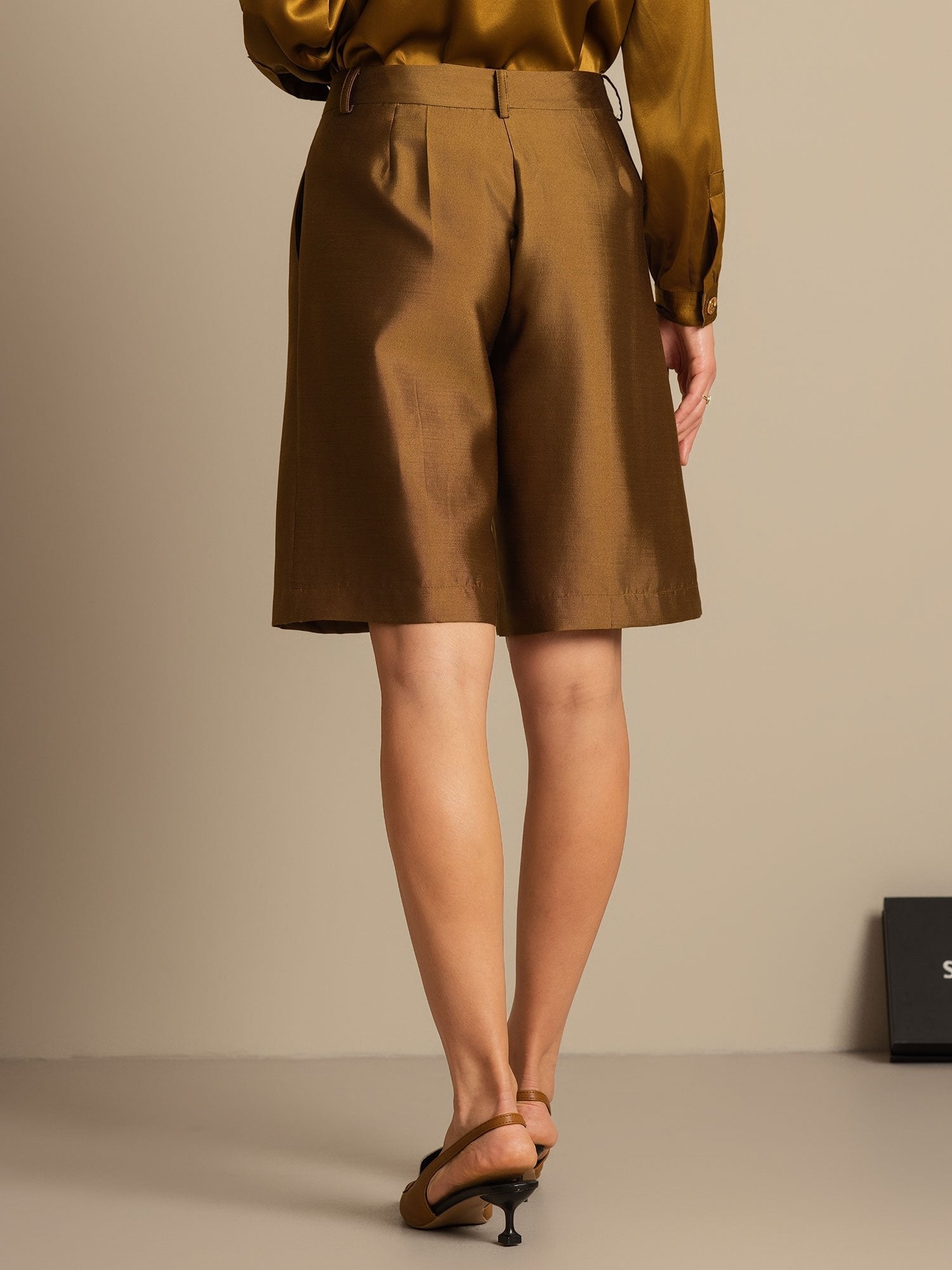 [Bronze] SilkSilky-FR 32Momme Soie Womens Shorts 002,