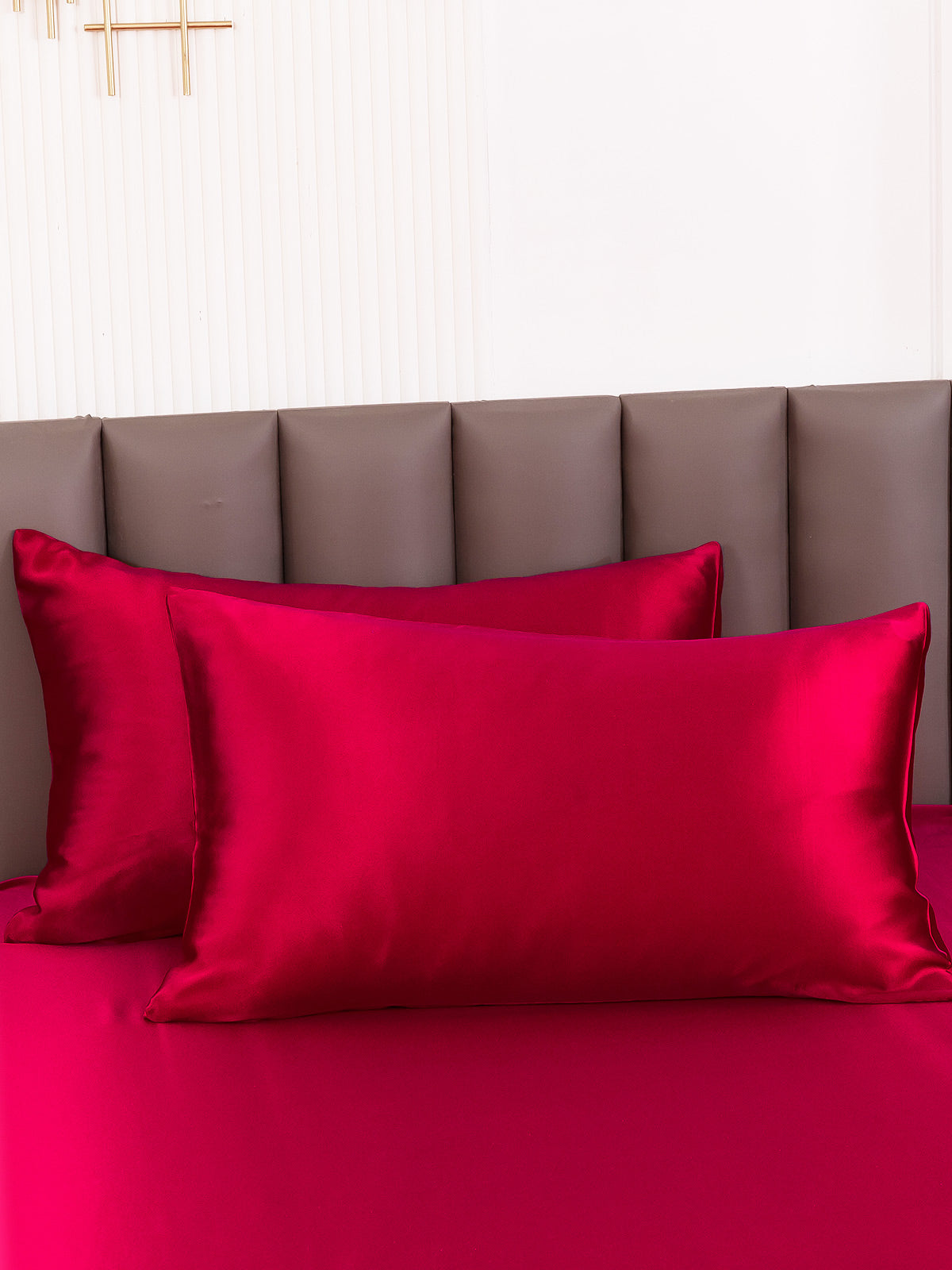 SilkSilky FR 30Momme Pure Soie Pillowcase RougeVineux 001