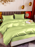 SilkSilky FR 19Momme Pure Soie Bedding Set VertMenthe 001