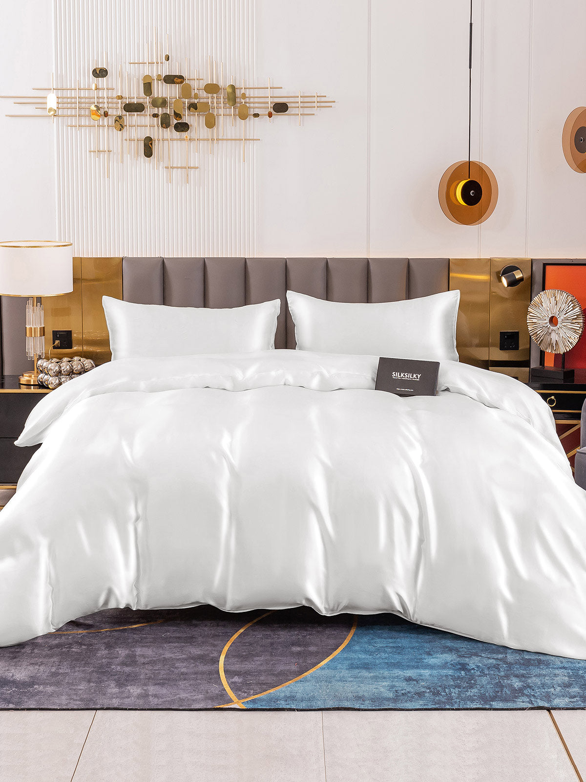 [Blanc] SilkSilky-FR 19Momme Pure Soie Bedding Set 002