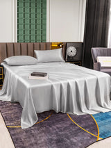 [Argent] SilkSilky-FR 25Momme Parure de Lit Soie 003