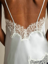 [Bleu Clair] SilkSilky-FR Spaghetti Strap V Neck Top À Fines Brides 005