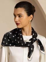[Noir] SilkSilky-FR Scarf 002