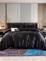 [Noir] SilkSilky-FR 22Momme Parure de Lit Soie 001