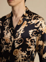 [Dragon Noir] SilkSilky-FR Long Sleeve Homme Peignoir 003