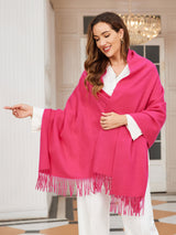 [Rose Rouge] SilkSilky-FR Laine Écharpes 001