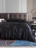 SilkSilky FR 22Momme Pure Soie Duvet Cover Noir 001