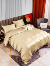 [Beige] SilkSilky-FR 22Momme Parure de Lit Soie 003