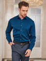 Chemise Homme Manches Courtes En Soie Glacée - Respirante, Confortable - Mélange élasthanne, Coupe Ajustée - Pour Quotidien Décontracté - 4